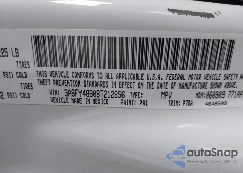 2008 Chrysler Pt Cruiser Lx из США, поврежденный, VIN 3A8FY48B08T212856